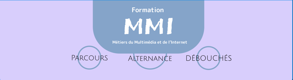 Le menu de haut de page d'un site web pour le BUT MMI